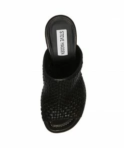 SteveMadden FAYTH BLACK LEATHER WOMEN’S SHOES