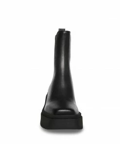 SteveMadden WOMEN’S SHOES FYNN BLACK LEATHER