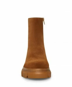 STEVEMADDEN NEW & NOW HALT CHESTNUT SUEDE
