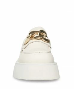 SteveMadden HARBOR WHITE LEATHER WOMEN’S SHOES