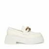 SteveMadden HARBOR WHITE LEATHER WOMEN’S SHOES