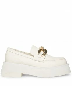 SteveMadden HARBOR WHITE LEATHER WOMEN’S SHOES