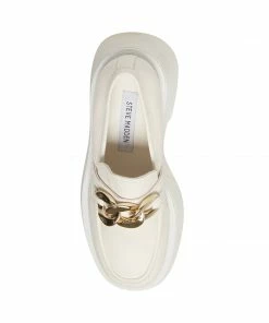 SteveMadden HARBOR WHITE LEATHER WOMEN’S SHOES