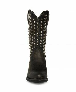 SteveMadden HAYWARD-S BLACK DISTRESSED WOMEN’S SHOES