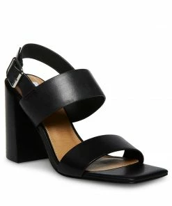 SteveMadden HOLLAND BLACK LEATHER WOMEN’S SHOES