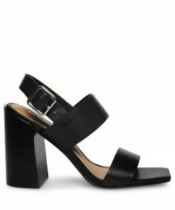SteveMadden HOLLAND BLACK LEATHER WOMEN’S SHOES
