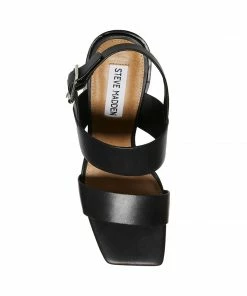 SteveMadden HOLLAND BLACK LEATHER WOMEN’S SHOES