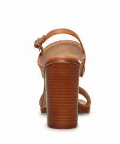 SteveMadden IDEAL COGNAC LEATHER WOMEN’S SHOES