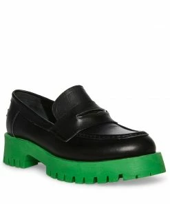SteveMadden WOMEN’S SHOES LAWRENCE BLACK/GREEN