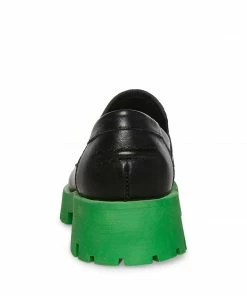 SteveMadden WOMEN’S SHOES LAWRENCE BLACK/GREEN