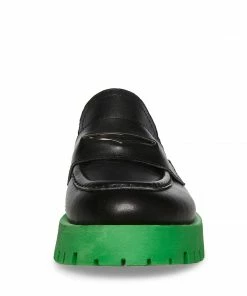 SteveMadden WOMEN’S SHOES LAWRENCE BLACK/GREEN