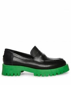 SteveMadden WOMEN’S SHOES LAWRENCE BLACK/GREEN
