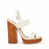 SteveMadden IESHA BONE LEATHER WOMEN’S SHOES