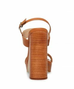 SteveMadden IESHA COGNAC LEATHER WOMEN’S SHOES