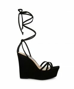 SteveMadden LINDA BLACK NUBUCK