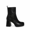 SteveMadden MAGGIE BLACK LEATHER WOMEN’S SHOES