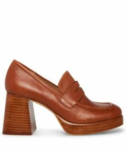 SteveMadden MARLA COGNAC LEATHER WOMEN’S SHOES
