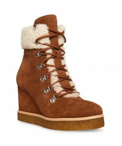 SteveMadden WOMEN’S SHOES MARCEL COGNAC SUEDE