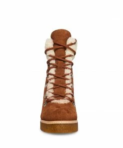 SteveMadden WOMEN’S SHOES MARCEL COGNAC SUEDE