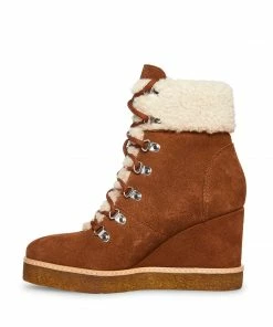 SteveMadden WOMEN’S SHOES MARCEL COGNAC SUEDE
