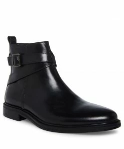 STEVEMADDEN MEN'S MATTHEW BLACK LEATHER