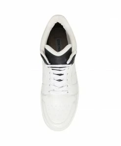 STEVEMADDEN NEW & NOW MICC WHITE BLACK LEATHER