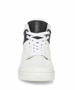 STEVEMADDEN NEW & NOW MICC WHITE BLACK LEATHER