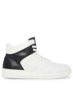STEVEMADDEN NEW & NOW MICC WHITE BLACK LEATHER