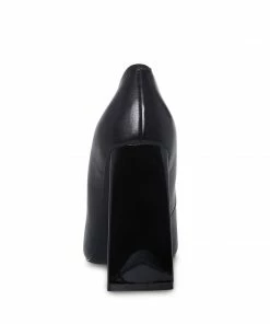 STEVEMADDEN WOMEN’S SHOES PICKEE BLACK LEATHER