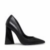 STEVEMADDEN WOMEN’S SHOES PICKEE BLACK LEATHER