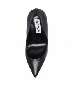 STEVEMADDEN WOMEN’S SHOES PICKEE BLACK LEATHER