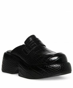 SteveMadden PORTIA BLACK CROCODILE WOMEN’S SHOES