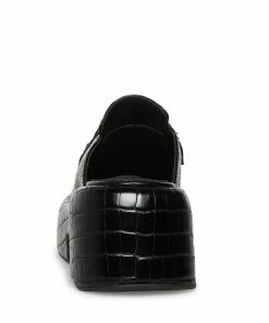 SteveMadden PORTIA BLACK CROCODILE WOMEN’S SHOES