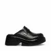 SteveMadden PORTIA BLACK CROCODILE WOMEN’S SHOES