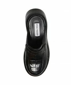 SteveMadden PORTIA BLACK CROCODILE WOMEN’S SHOES