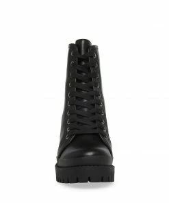 SteveMadden NEW & NOW PROVIDE BLACK LEATHER