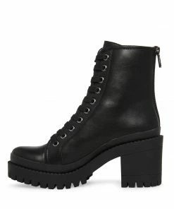 SteveMadden NEW & NOW PROVIDE BLACK LEATHER