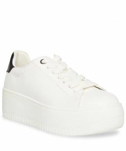 SteveMadden WOMEN’S SHOES ROCKAWAY WHITE/BLACK