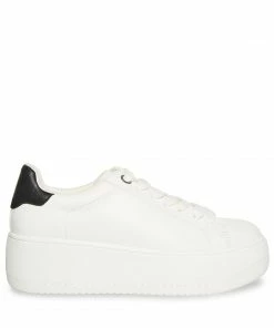 SteveMadden WOMEN’S SHOES ROCKAWAY WHITE/BLACK