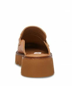 STEVEMADDEN WOMEN’S SHOES SHIRLEY COGNAC LEATHER
