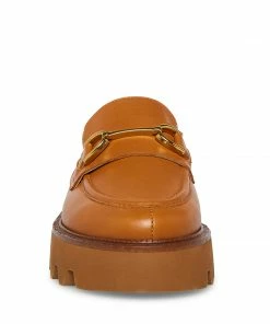 STEVEMADDEN WOMEN’S SHOES SHIRLEY COGNAC LEATHER