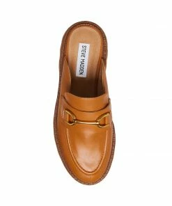 STEVEMADDEN WOMEN’S SHOES SHIRLEY COGNAC LEATHER
