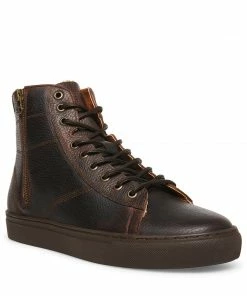 SteveMadden MEN'S SLASH BROWN LEATHER