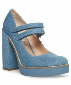 SteveMadden TWICE DENIM FABRIC WOMEN’S SHOES