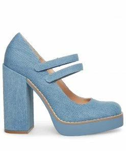 SteveMadden TWICE DENIM FABRIC WOMEN’S SHOES
