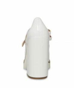 SteveMadden TWICE WHITE PATENT WOMEN’S SHOES