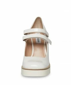 SteveMadden TWICE WHITE PATENT WOMEN’S SHOES