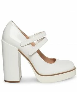 SteveMadden TWICE WHITE PATENT WOMEN’S SHOES