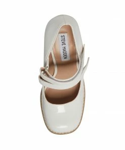 SteveMadden TWICE WHITE PATENT WOMEN’S SHOES