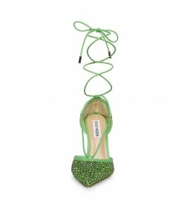 SteveMadden VANITY GREEN Rhinestones